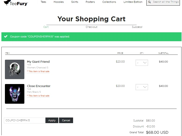 Teefury coupon code