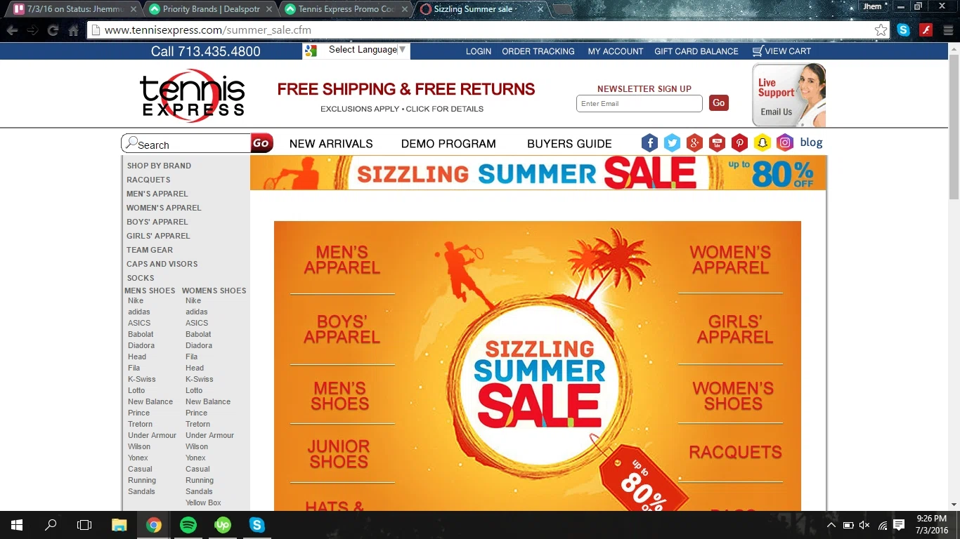 Tennisexpress.com coupons Tennis Express is exactly what it sounds like: the premier shopping website for all things tennis. As a full service specialty retailer, they offer exceptional customer service and innovative products.5/5(91).