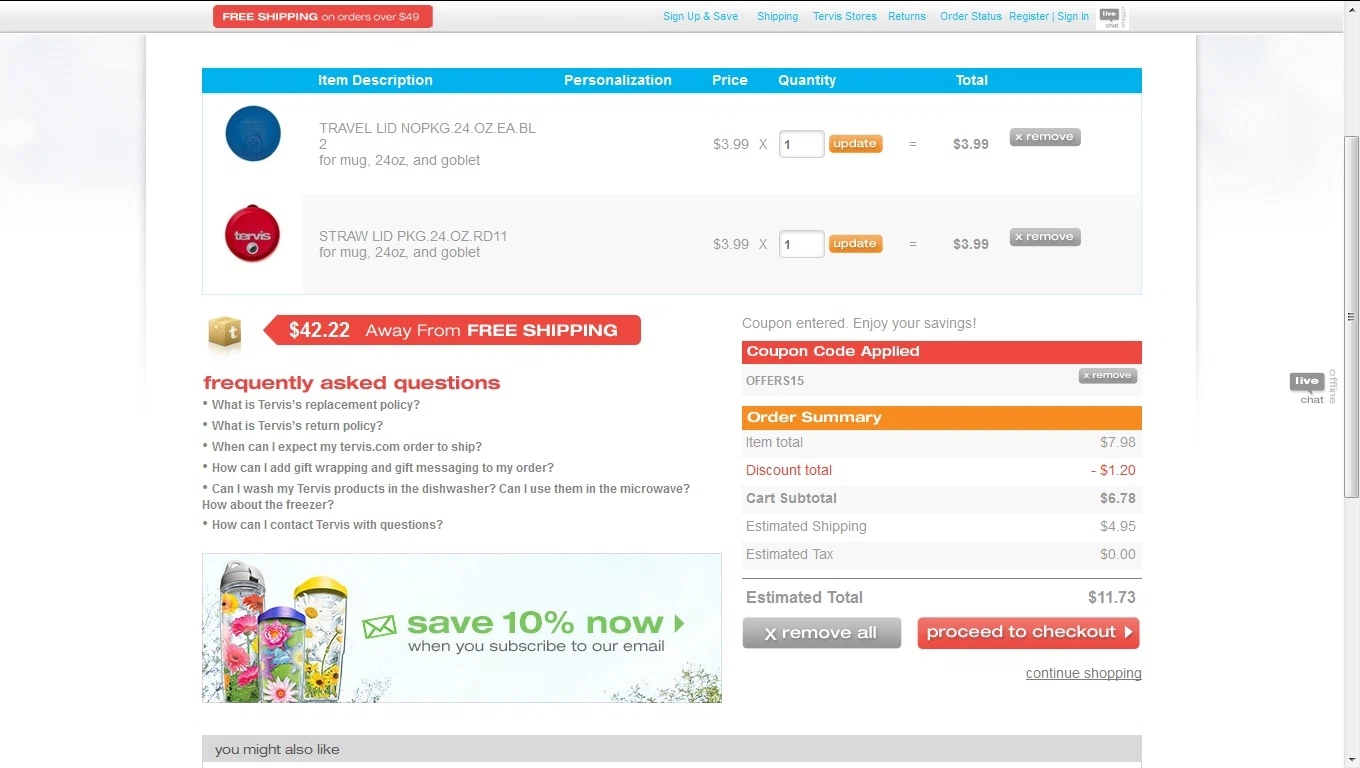 Tervis coupon codes
