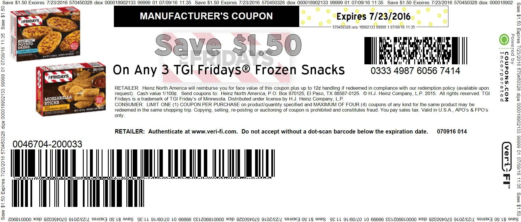 Tgif frozen food coupons 2018