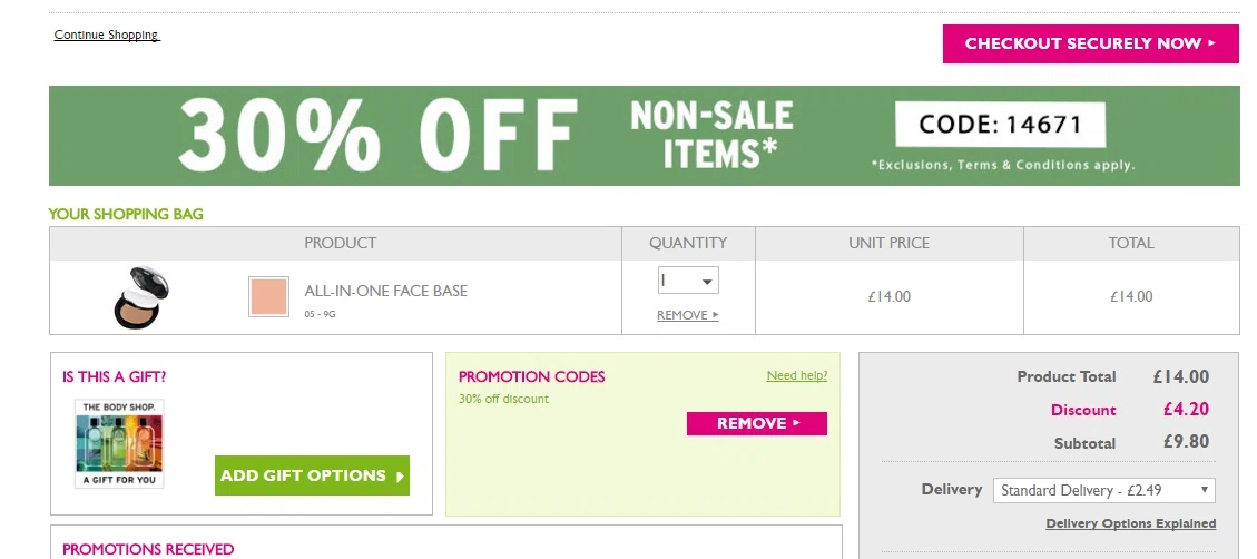 Discount coupons for the body shop uk