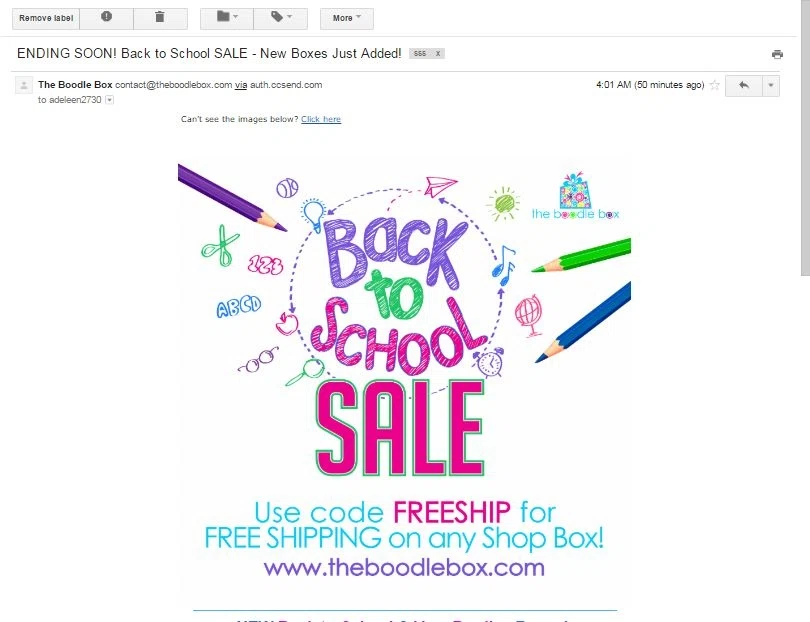 Discount school supply coupon free shipping