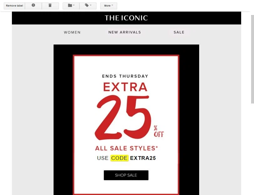 Iconic discount coupon