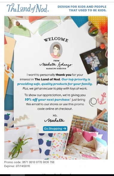 Land of nod discount coupon