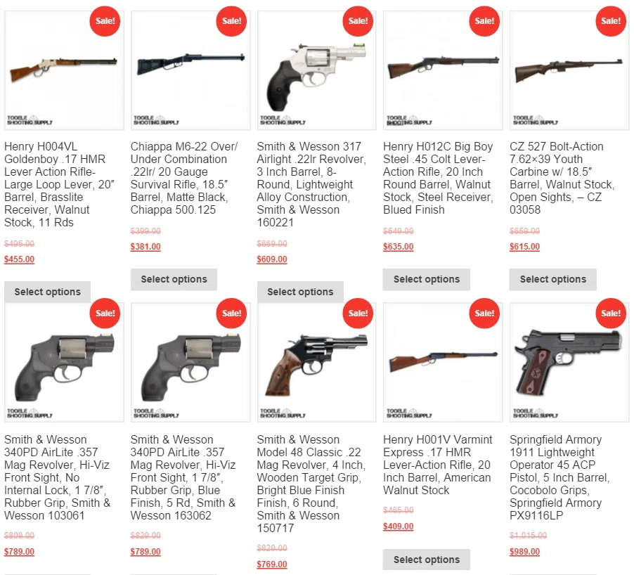 Discount coupons for select shooting supplies