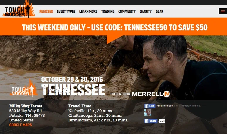 Tough mudder coupon code