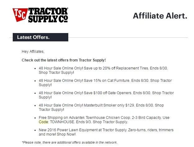 Fear of missing out? Rss. Tractor Supply is an online source of home and garden products. This store sells a large selection of home improvement equipment, garden maintenance and more at reasonable price.