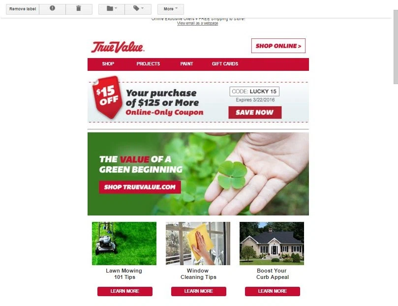True value coupon code