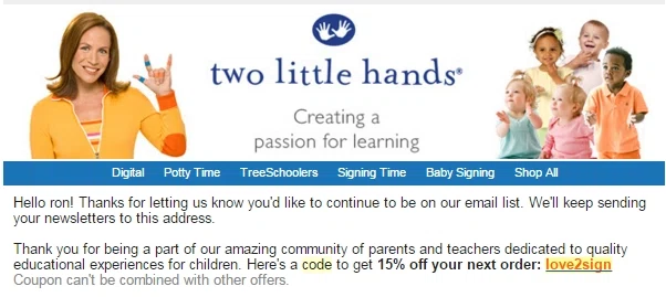 Tiny hands coupon code