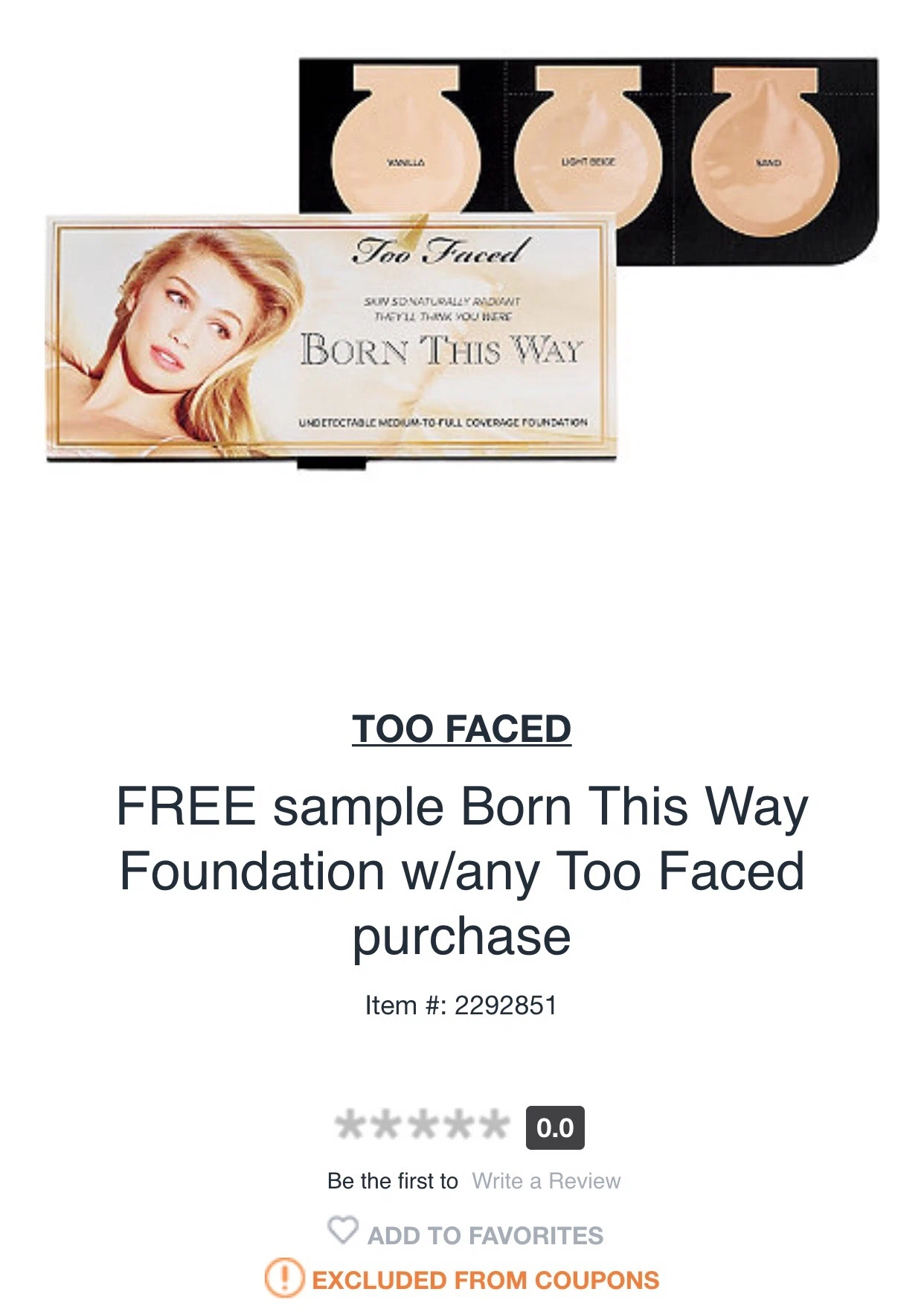 Too faced coupon code