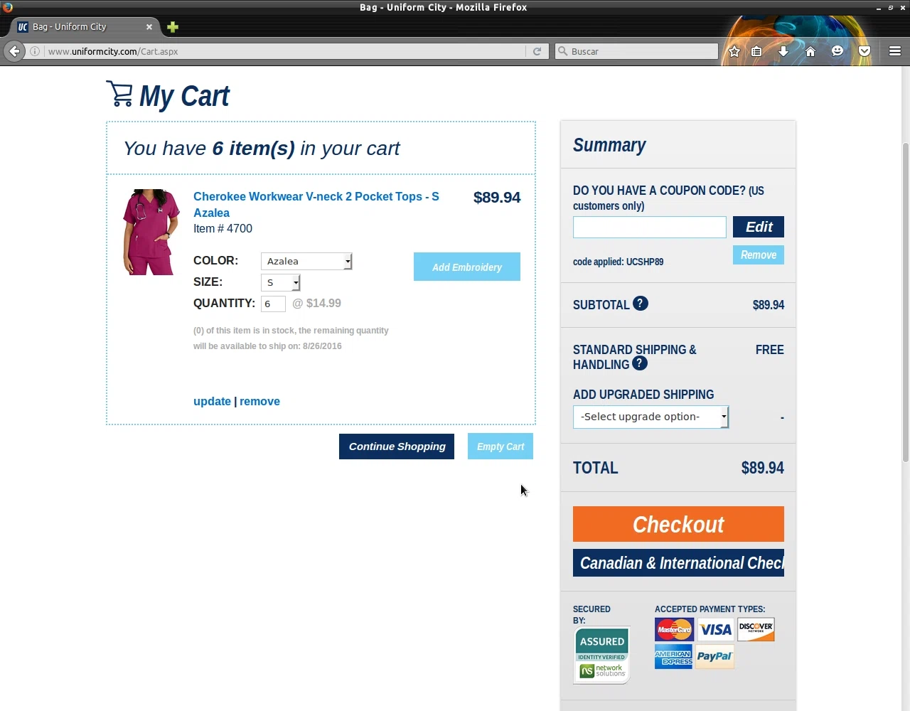 Uniform city coupon code
