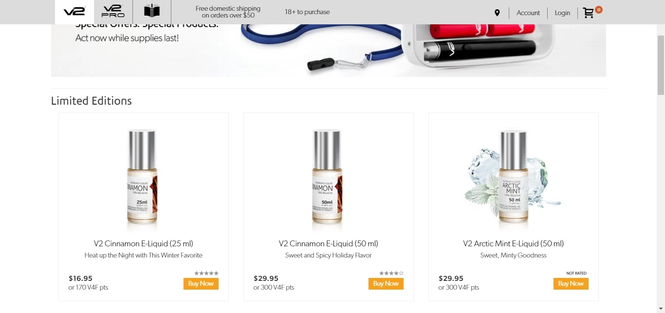 V2 coupon code