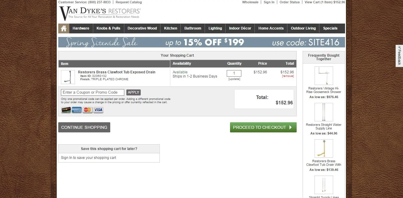 Van dyke restorers coupon code