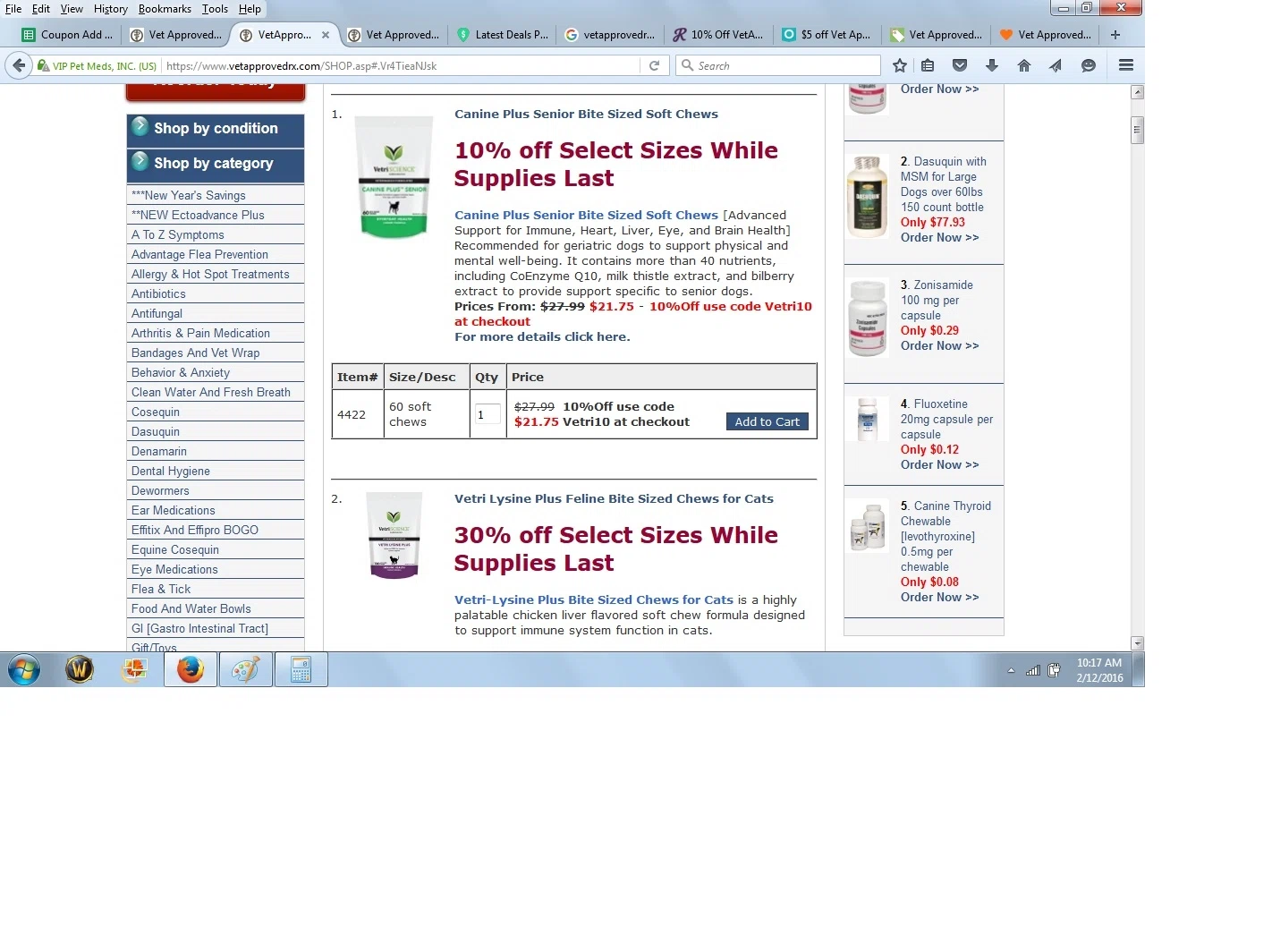 Vet approved rx coupons and discount codes