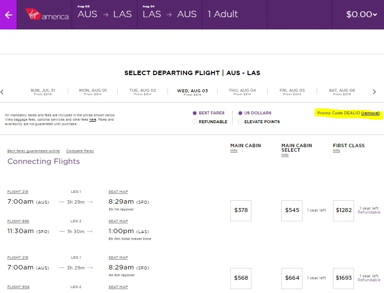Virgin america coupon code
