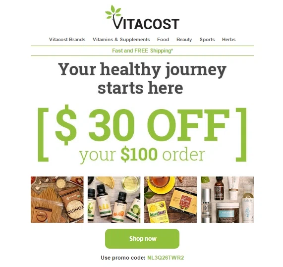 Vitacost coupon codes
