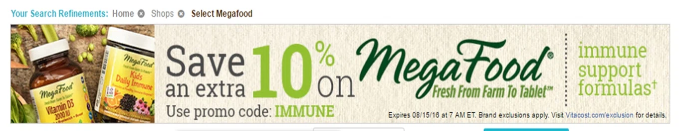 Vitacost coupon april 2018