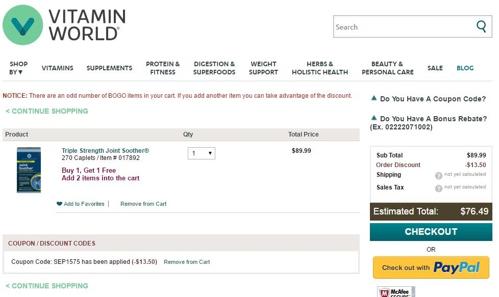 Vitamin world coupon code