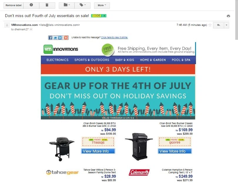 Char broil discount coupon code