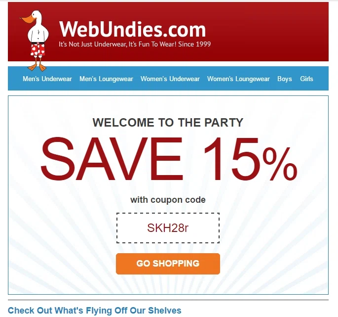 Webundies coupon code