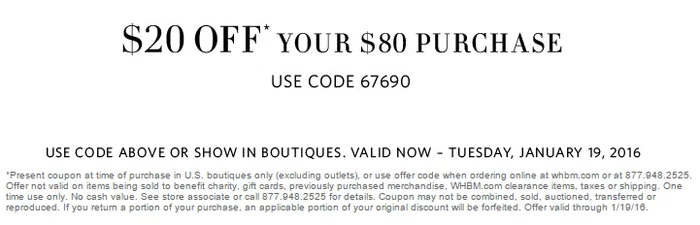 Whbm discount codes 20 off 80 / Superb discounts inns british isles photo about White House Black Market Printable Coupon known as Whbm discount coupons 20 off 80 / Superior offers resorts united kingdom