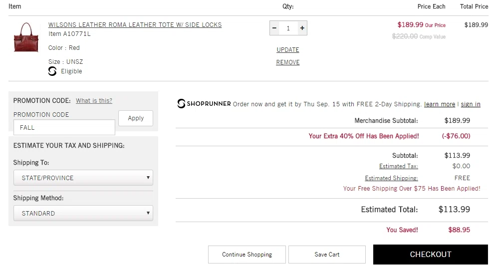 Wilsons leather coupons free shipping