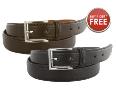 97 Yugster Men's Genuine Leather Dress Belts - Buy One Get One Free ...