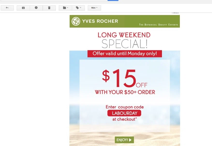 Yves rocher coupon code