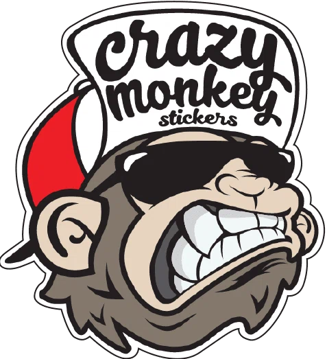 Crazy Monkey Stickers