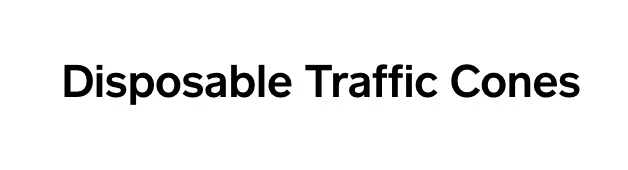 Disposable Traffic Cones