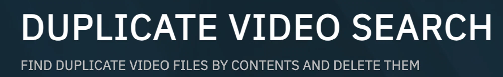 Duplicate Video Search