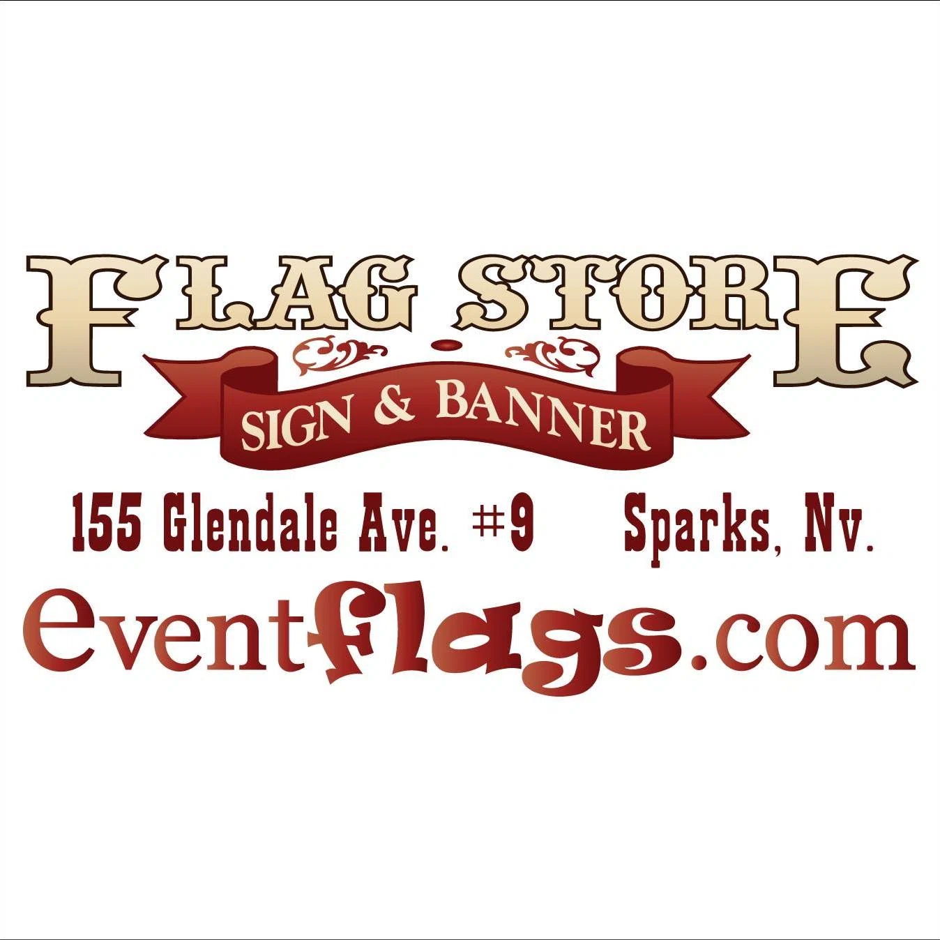 Flag Store Sign & Banner