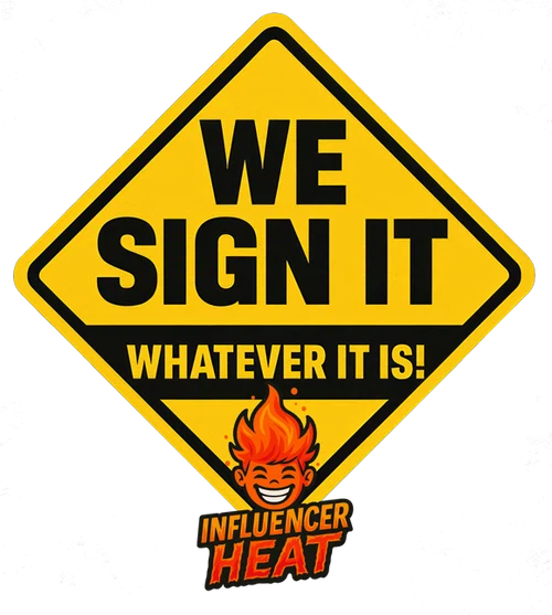 Influencer Heat Logo for Special Discounts