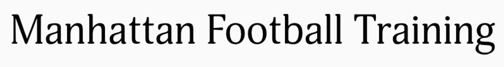 Manhattan Football Training