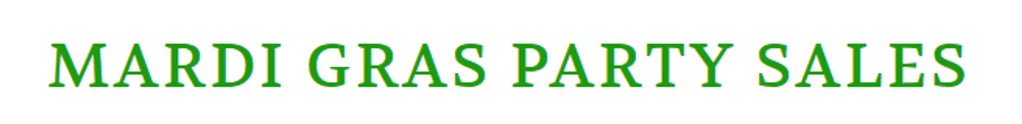 Mardi Gras Party Sales