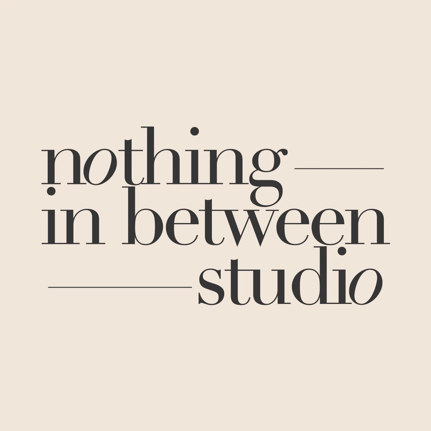 Nothing in Between Studio Logo for Special Discounts