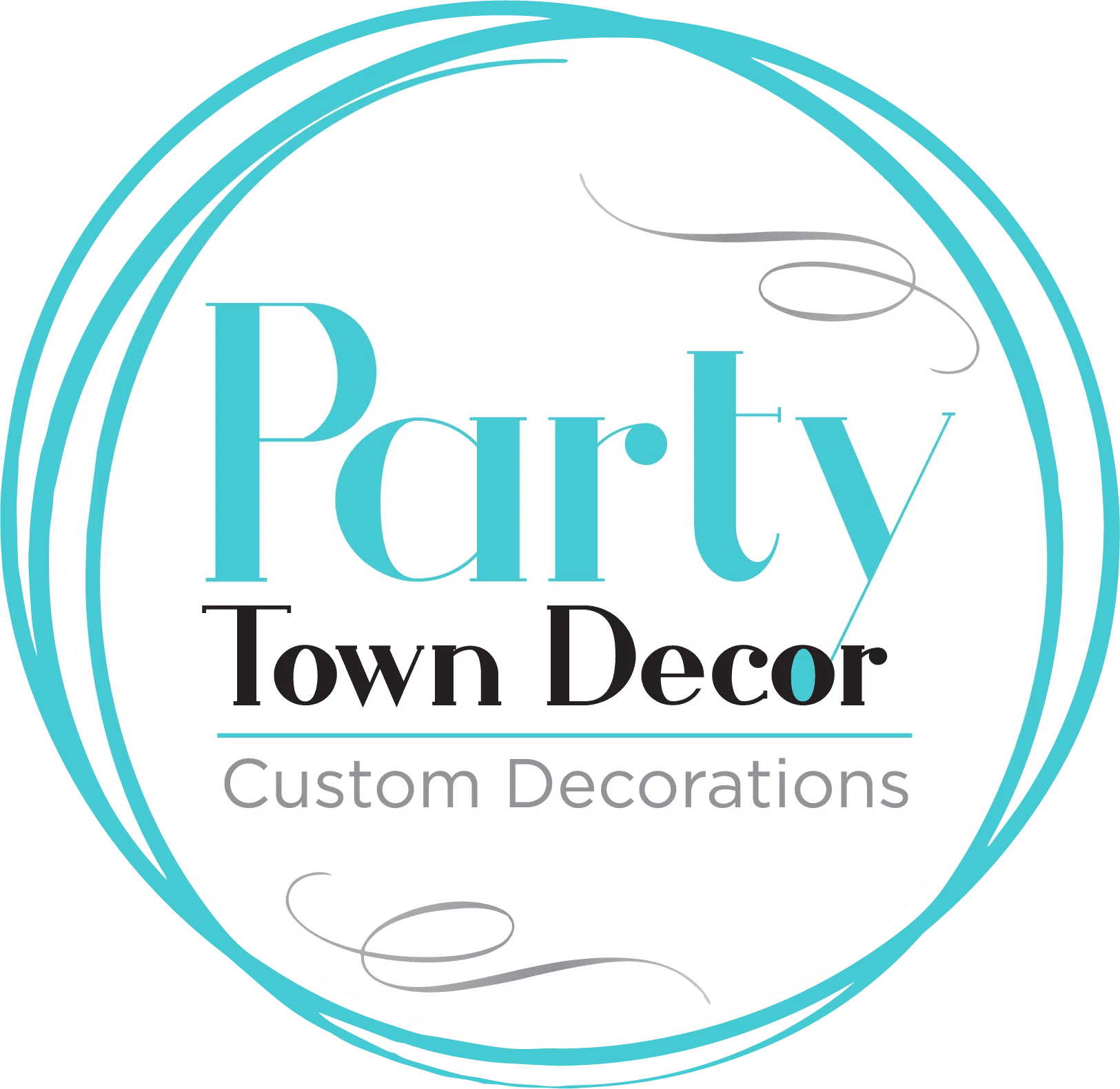 Party Town Decor Logo for Discount Codes