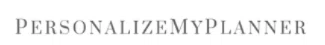 PersonalizeMyPlanner
