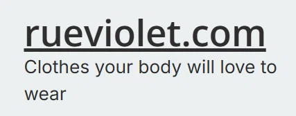 Rue Violet Logo for Promo Codes