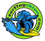 Surfing Rhino Logo for Discount Codes