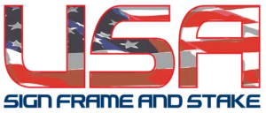 USA Sign Frame and Stake