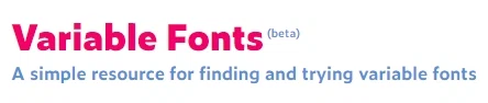 Variable Fonts