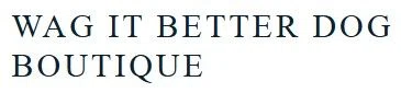 Wag It Better Dog Boutique Logo for Discount Codes