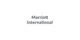 Marriott International UK promo codes