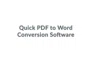 Quick PDF to Word Conversion Software promo codes