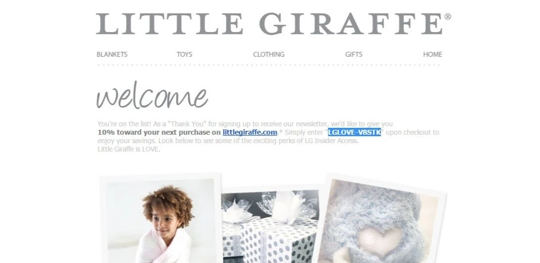 Coupon code for little giraffe blanket