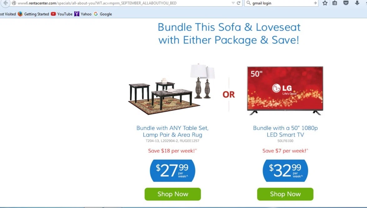 Rent a center coupons