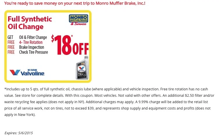 Discount muffler and brake coupons