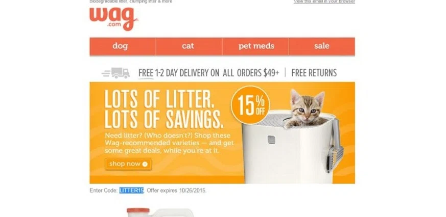 All Active Wag.com Promo Codes & Coupon Codes - December 2018 Shop ashamedphilippines.ml to enjoy amazing deals while they last! Use this coupon code to take 20% off pet food, treats, toys, beds and more during the Big Pet Sale. This coupon expired on 03/13/ CST.