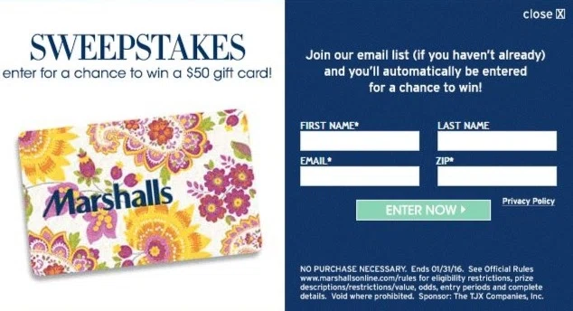 Marshalls discount coupon